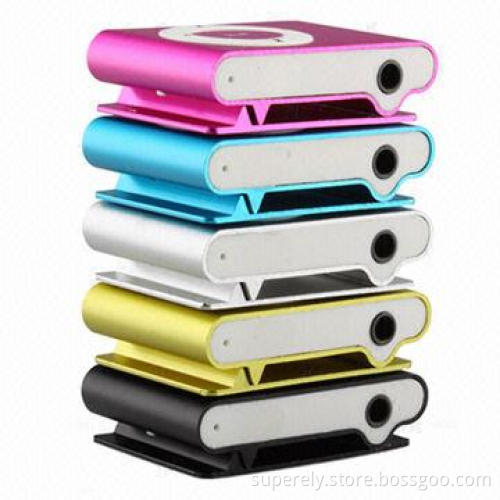 Mini Clip MP3 Player with T-Flash Card Slot, Built-in FM, Multi-color